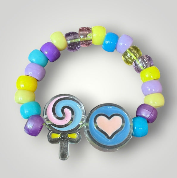 Bracciaie Colors pony Beads lollypops e cuore vari colori
