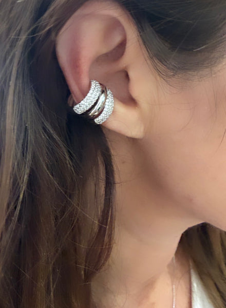 Earcuff Isla Bonita Crystal tre anelli due varianti colore