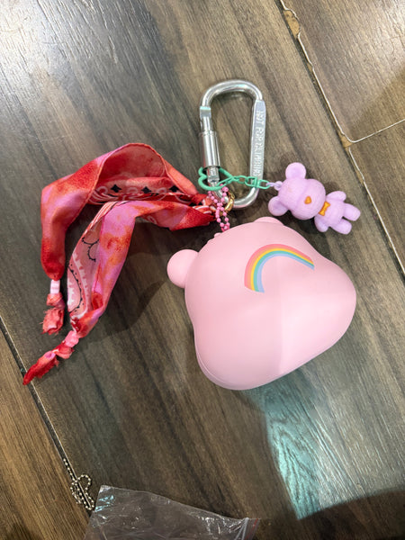 Pimp your bag testa orsetto del cuore  portaoggetti rosa