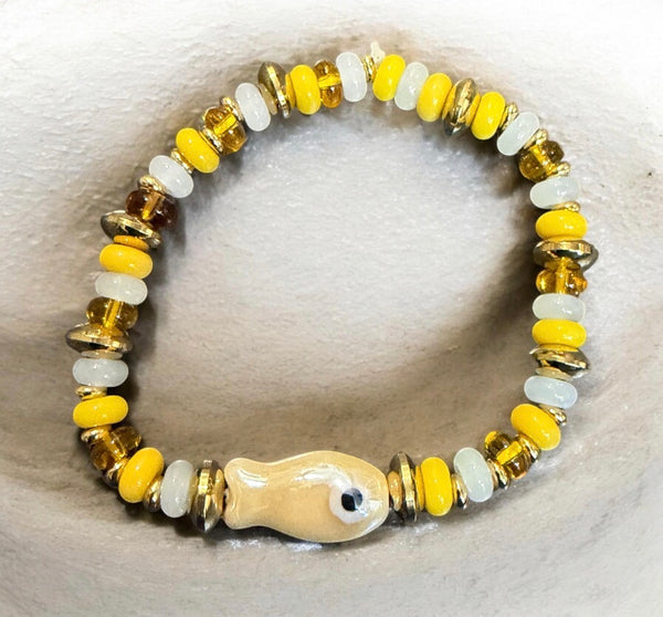 Bracciale pesciolino portafortuna vari colori