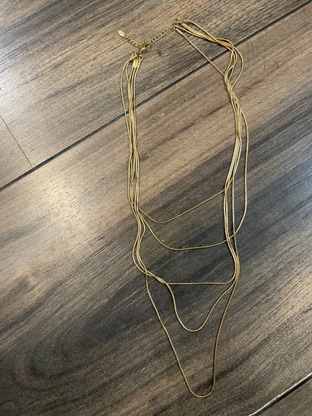 Collana Violante multifili Mini snake tubolare due varianti colore