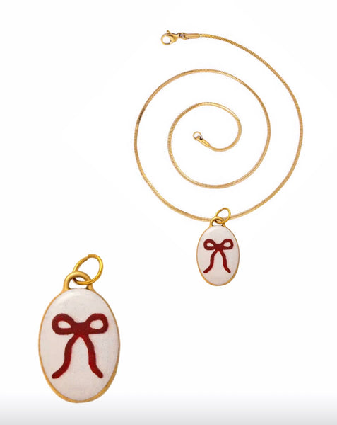 Collana fiocco  Little Italy retro’ vari disegni