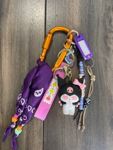 Pimp your Bag Keychain charms per borsa e portachiavi kuromi occhi a cuore