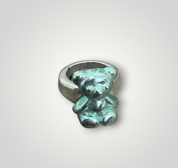 Anello resina metallizzato orsacchiotto teddy