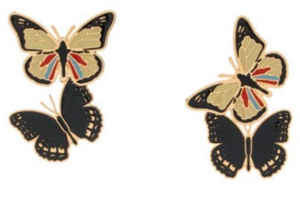 Coppia orecchini principessa glam Secret Garden Butterfly Black