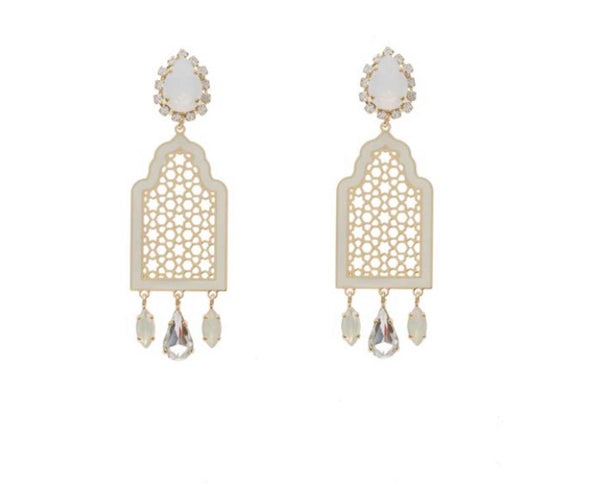 Coppia Orecchini Principessa Glam Golden Ivory