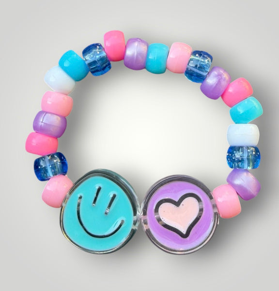 Bracciaie Colors pony Beads Smile  e Cuore vari colori