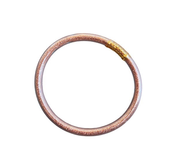 Jelly bangle oro rosa  glitter