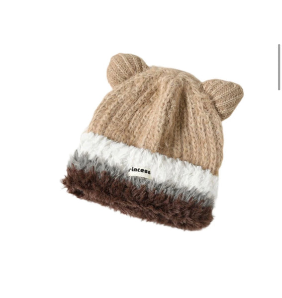 Berretto cappello cuffia orecchie da gatto vari colori