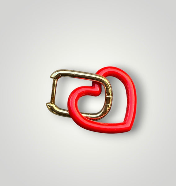 Mono orecchino lucchetto  cuore lucchetto piccolo vari colori