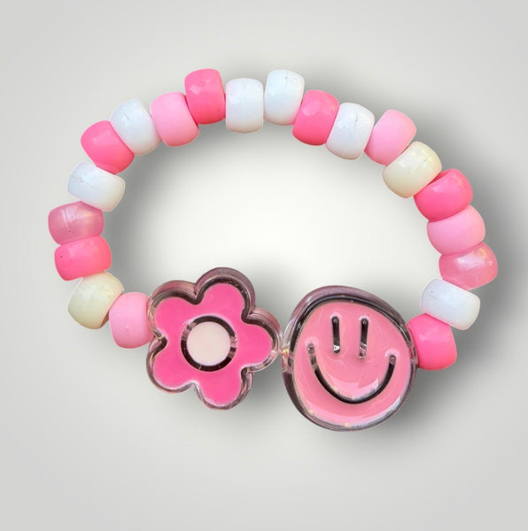 Bracciaie Colors pony Beads Smile  e fiore  vari colori