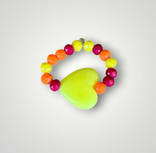 Anello colors con cuore grande