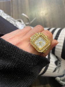 Anello orologio quadrato   due varianti colore