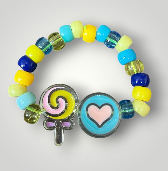 Bracciaie Colors pony Beads lollypops e cuore vari colori