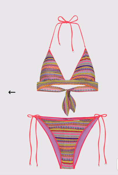 BIKINI MEFUI TRIANGOLO E SLIP AMERICANO REGOLABILE SEASHELL