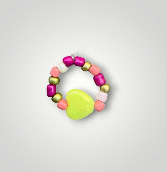 Anello colors con cuore vari colori