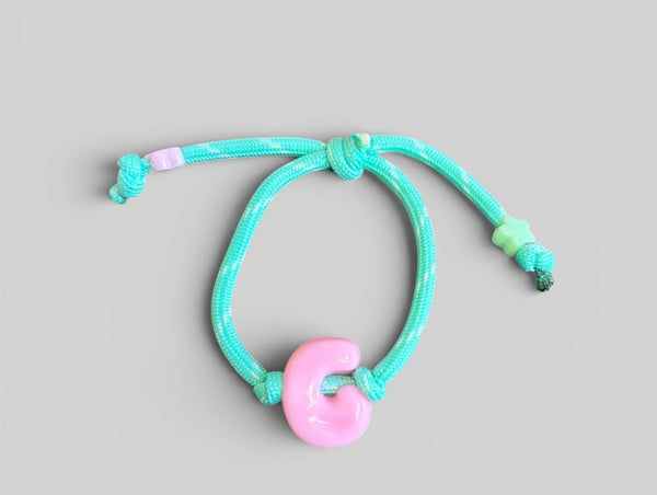 Bracciaie Marine florida lettera colorata Puff vari colori lettere G I J