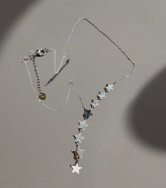 Collana cappio  con stelline due  varianti colore