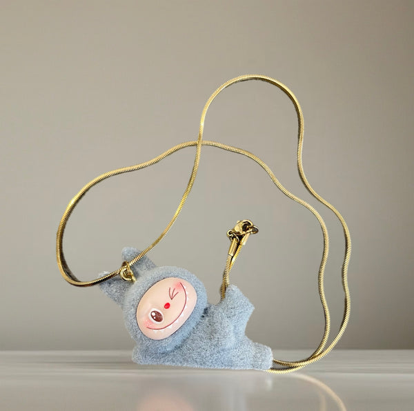 Collana Labubu yoga   vari colori due lunghezze catenina