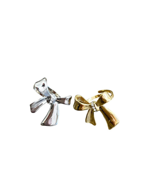 Anello fiocco e crystal due varianti colore