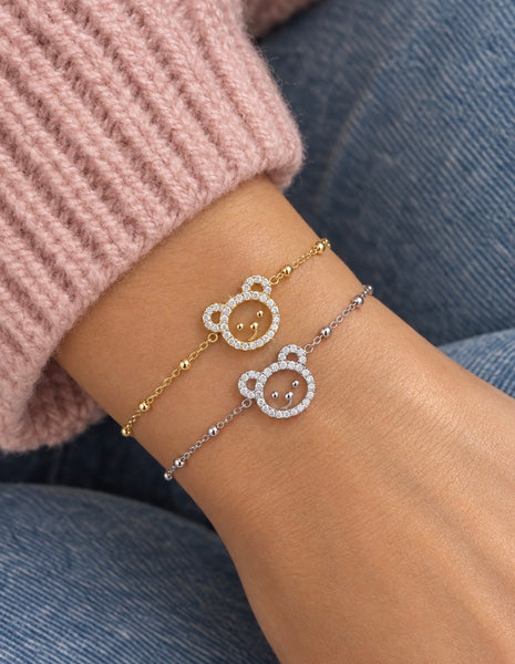 Bracciale orsacchiotto Krystal teddy bear due varianti colore