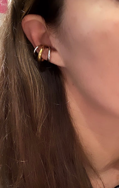 Luana earcuff triplo  anello tre varianti colore