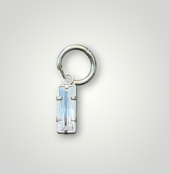 Mono orecchino baquette  crystal big