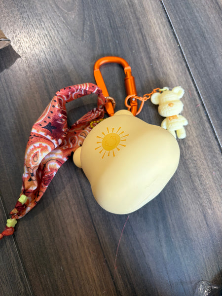 Pimp your bag testa orsetto del cuore  portaoggetti giallo