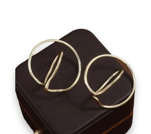 Mono earcuff Luna cerchio doppio orecchino senza buco