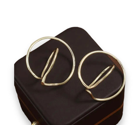 Mono earcuff Luna cerchio doppio orecchino senza buco