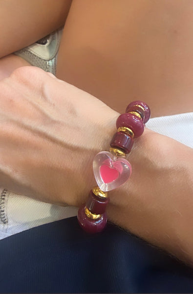 Bracciale Colors Corazon burgundy