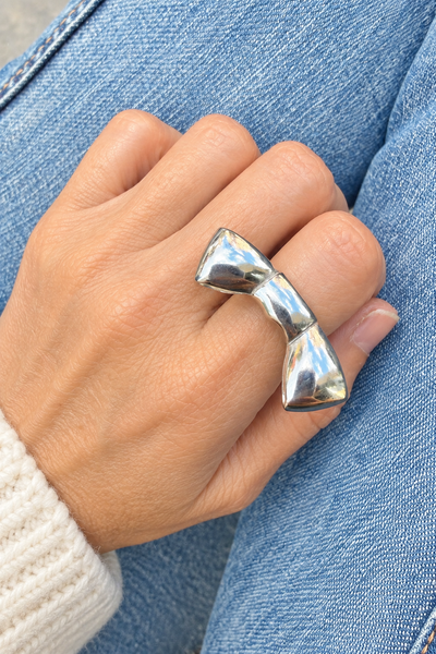 Anello maxi fiocco Rita