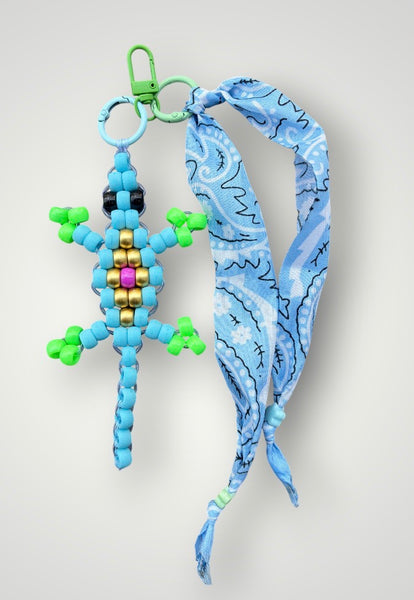 Pimp your bag Colors keychain geco   portafortuna  pony Beads Vari utilizzi e vari colori