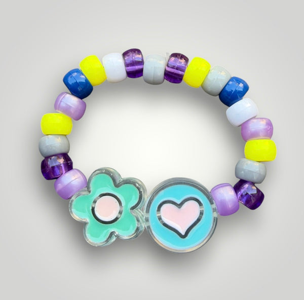 Bracciaie Colors pony Beads Fiore e Cuore vari colori