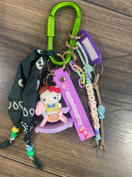 Pimp your Bag Keychain charms per borsa e portachiavi hallo kitty francesina cavalluccio a dondolo