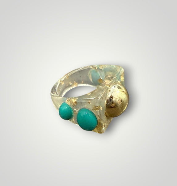Anello resina borchie colorate l’anello sceglie dove andare vari colori