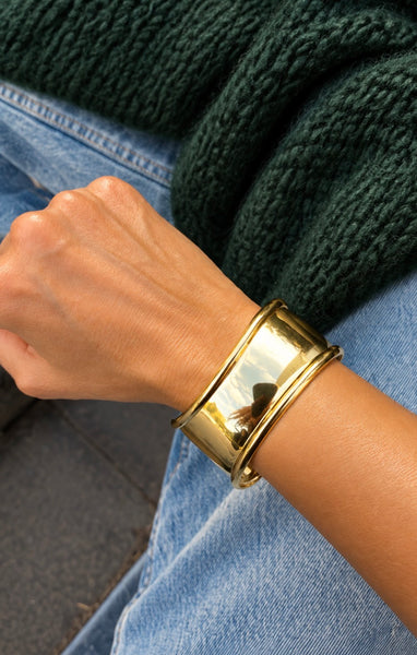 Bracciale manetta polsino onda modello basso