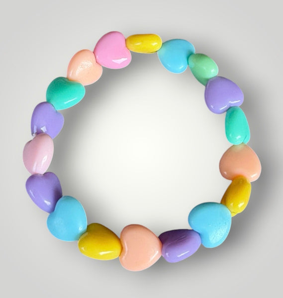 Bracciale colors Beads giro cuori small effetto lucido unicorn
