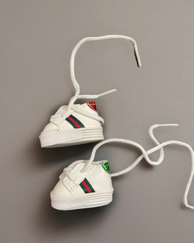 Scarpine in pelle bianche per Labubu e monchichi