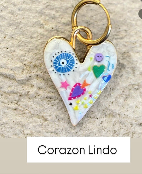 Mono orecchino Tatoo Mistero del Corazon vari disegni cerchietto meno spesso