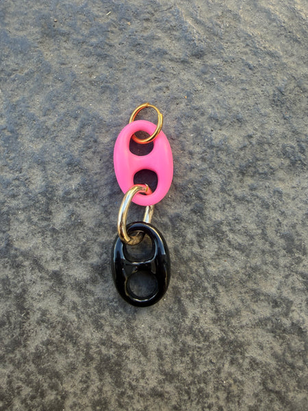 Mono orecchino Marine Florida fuxia  e nero