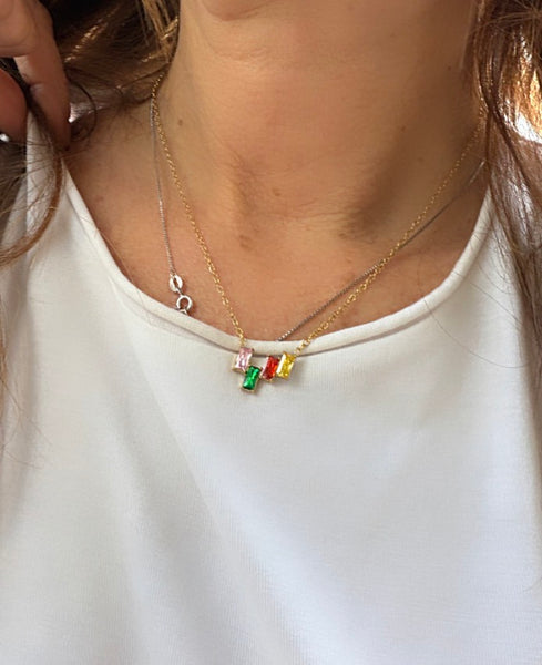 Collana Isla Bonita multi baquette    tre varianti colore