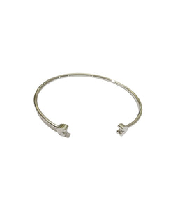 Bracciale rigido regolabile cuori