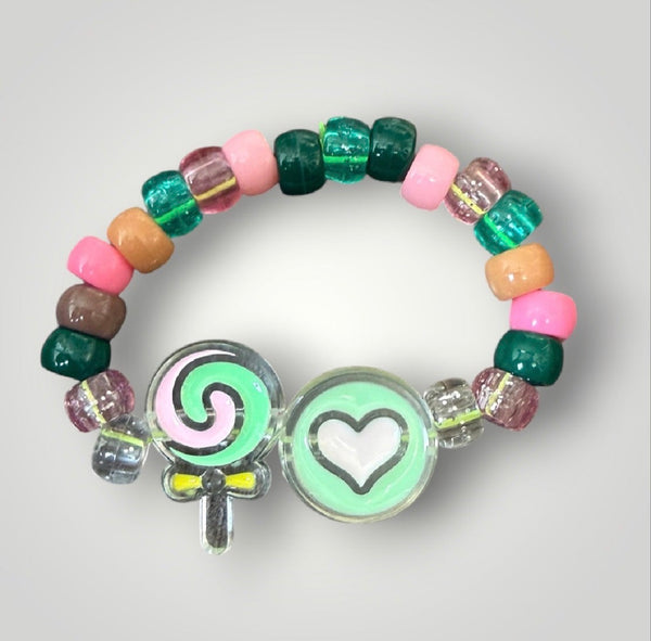 Bracciaie Colors pony Beads lollypops e cuore vari colori