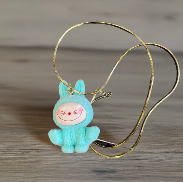 Collana Labubu yoga   vari colori due lunghezze catenina