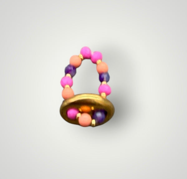 Anello Colors ovale chain e cristalli
