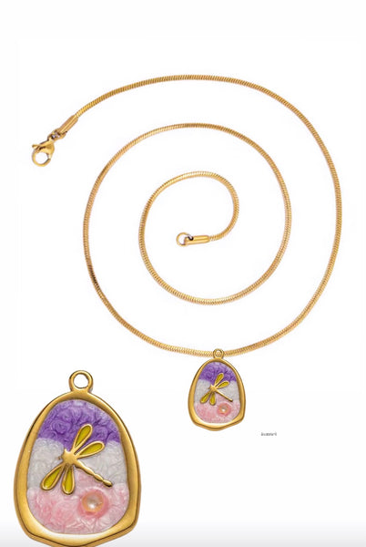 Collana Libellula  perla Little Italy retro’ vari disegni