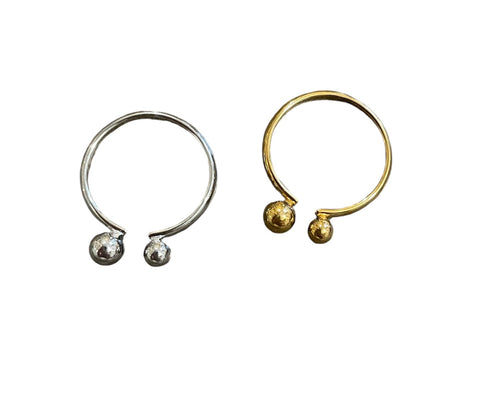 Anello fedina Panarea due sfere
