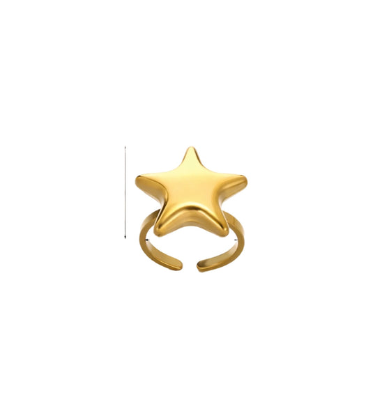 Anello regolabile stella puff