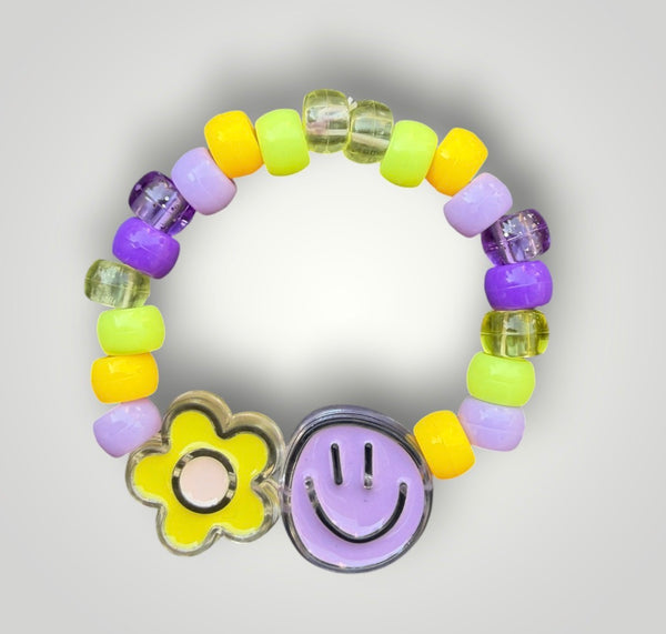 Bracciaie Colors pony Beads Smile  e fiore  vari colori